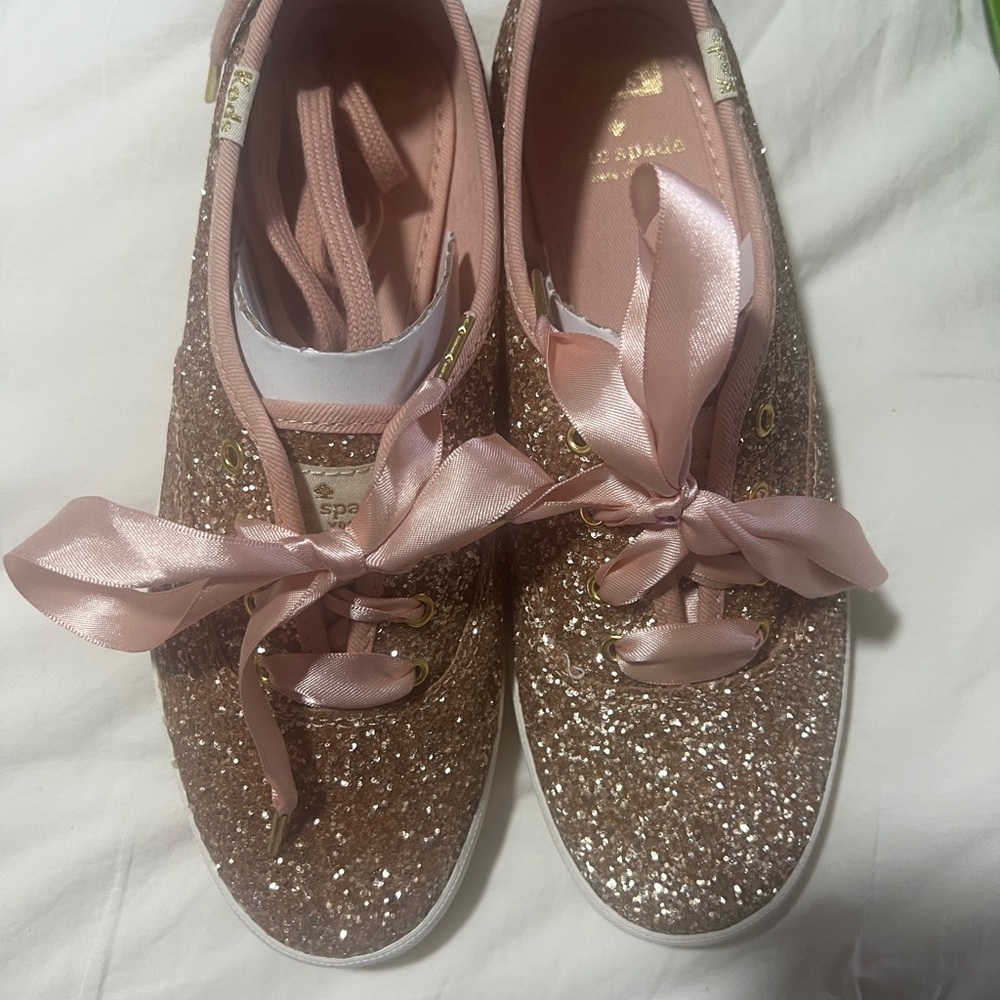 Keds Rose Gold Glitter Sneakers - Picture 5 of 9